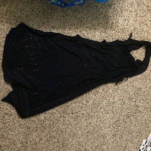 Black sparkly halter dress